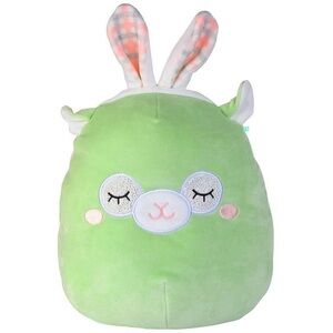 Squishmallows NWT Green Bunny Ears Plush MILEY LLAMA EASTER new mint green